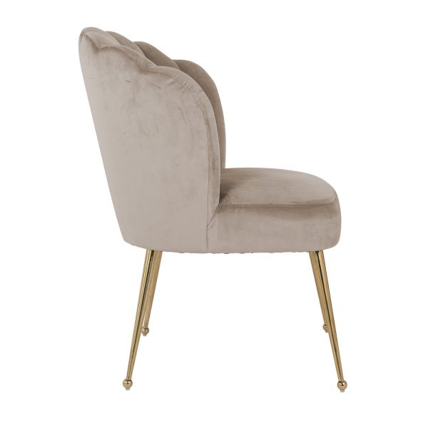 Stoel Pippa khaki velvet / gold (Quartz Khaki 903) Richmond Interiors - Afbeelding 2