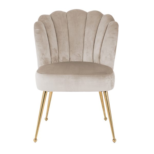 Stoel Pippa khaki velvet / gold (Quartz Khaki 903) Richmond Interiors - Afbeelding 4