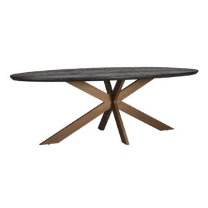 Eettafel Blackbone Brass black rustic oval 260 Richmond Interiors