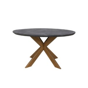 Eettafel Blackbone Brass black rustic 140Ø Richmond Interiors