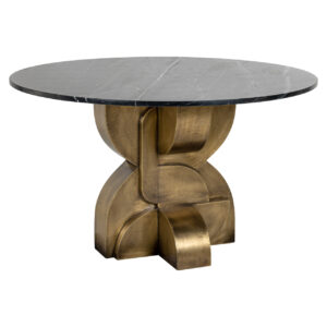 Eettafel Maddox black/gold 130Ø Richmond Interiors