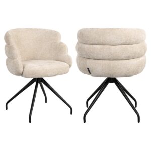 Eetkamerstoel Kayla cream unicorn swivel Richmond Interiors