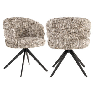 Eetkamerstoel Serenity brown omara swivel fire retardant Richmond Interiors