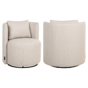 Outdoor eetkamerstoel Marlin beige swivel Richmond Interiors
