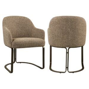 Eetkamerstoel Hadley brown tweed fire retardant Richmond Interiors