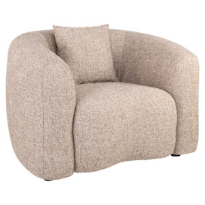 Lounge stoel Luxandra sand tweed fire retardant Richmond Interiors